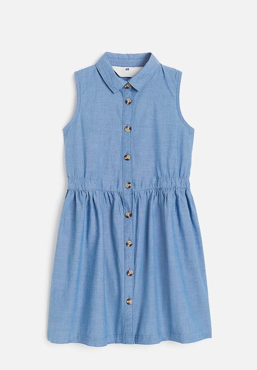 H&M - Cotton shirt dress - blue