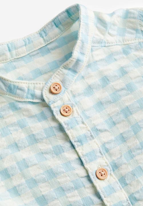 H&M - 2-Piece cotton set - light blue checked