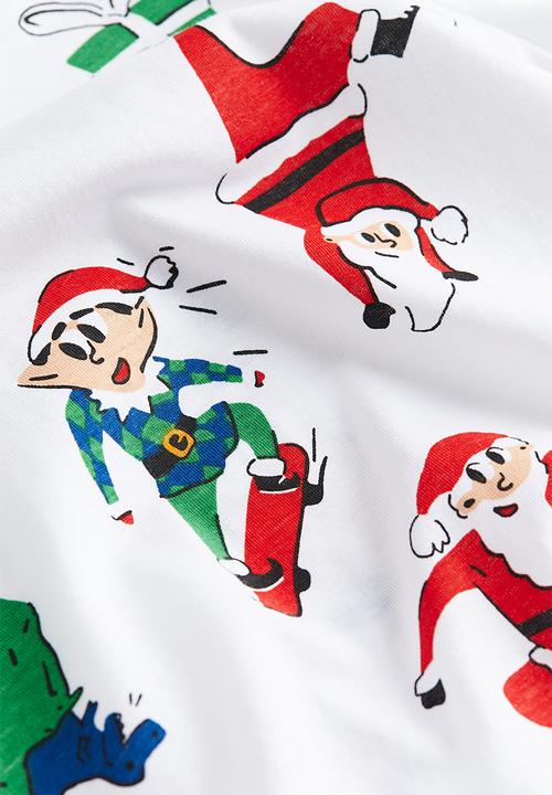 H&M - Printed t-shirt - white santas