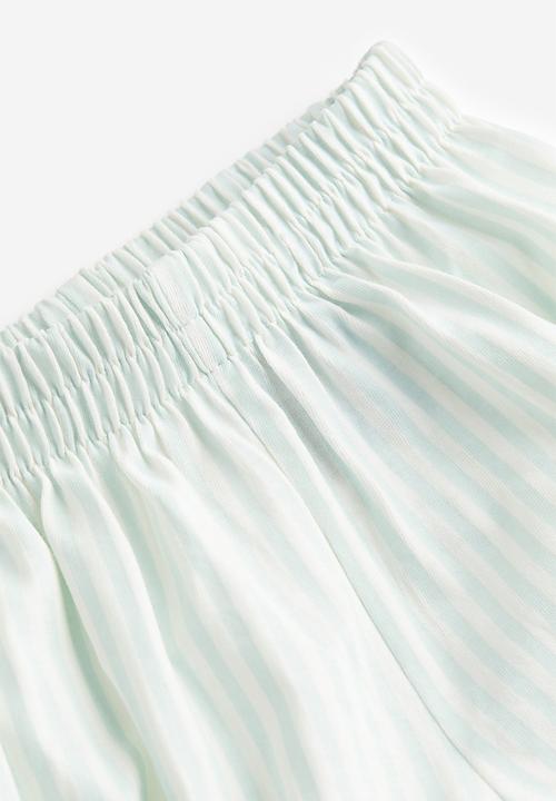 H&M - 2 Piece cotton set - mint green striped