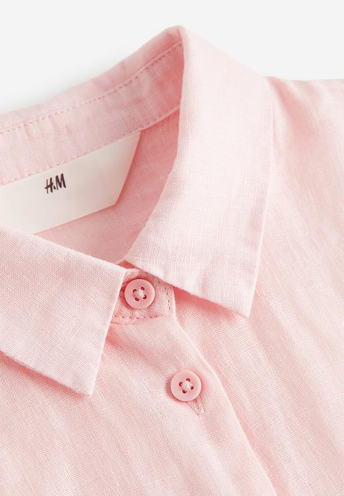 H&M - Linen shirt - light pink