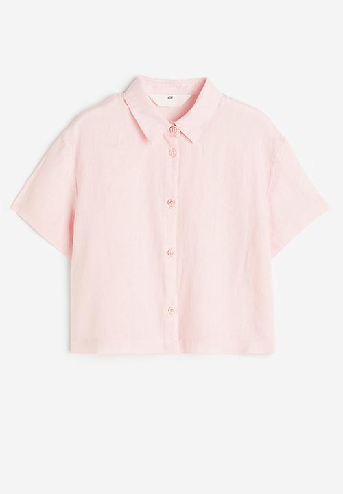 H&M - Linen shirt - light pink