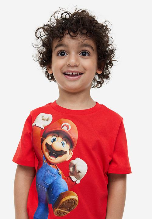 H&M - 3 Pack printed t-shirts - red super mario 