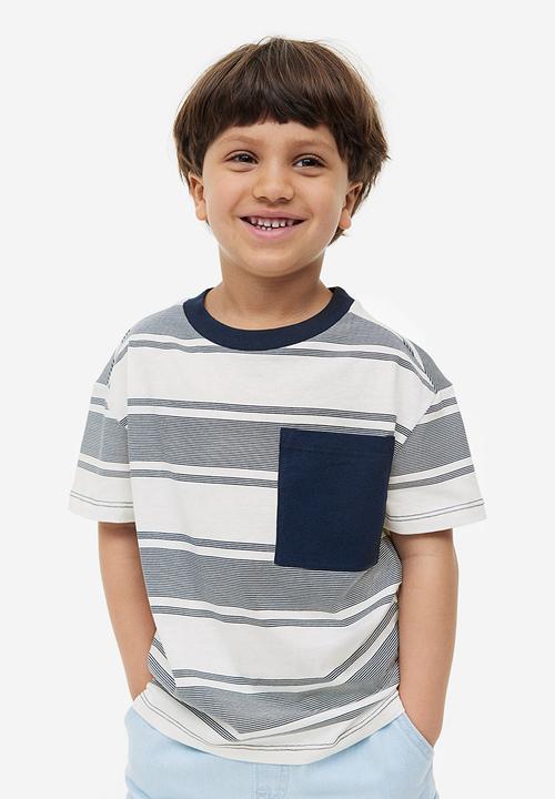 H&M - 2-Pack T-shirts - khaki green & navy blue