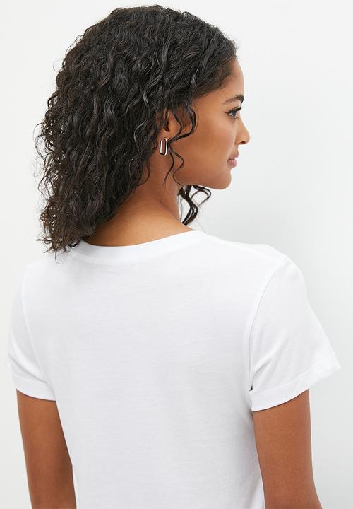 Calvin Klein - CK core instit logo slim fit tee - white