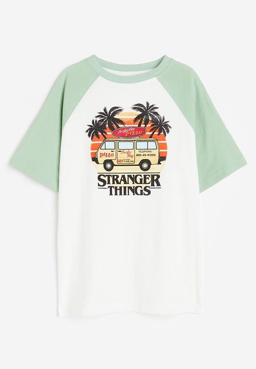 H&M - Printed cotton t-shirt - white stranger things