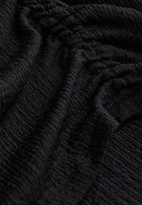 H&M - Ruched crinkled skirt - black