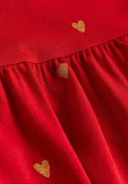 H&M - Flutter-sleeved dress - red hearts