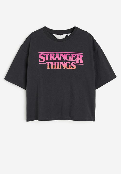 H&M - Oversized printed t-shirt - black stranger things