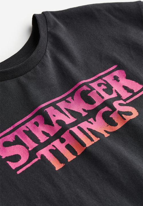 H&M - Oversized printed t-shirt - black stranger things