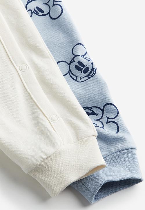 H&M - 2- Pack printed pyjamas - light blue/mickey mouse