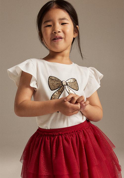 H&M - 2 Piece set - white & red 