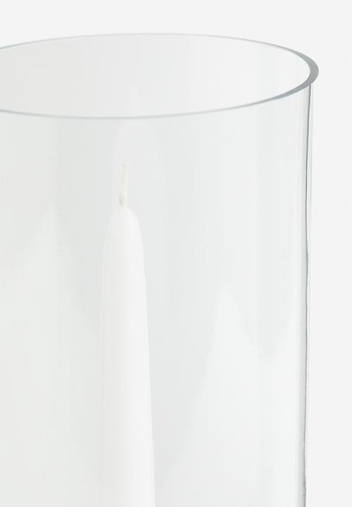 H&M - Metal and glass candle holder - black