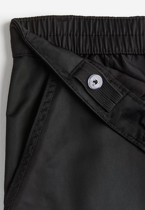 H&M - Wide cargo trousers - black