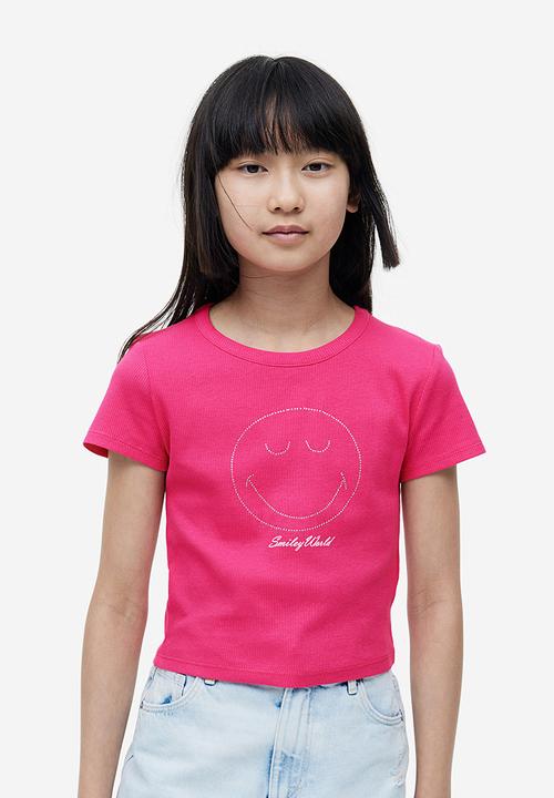H&M - Printed t-shirt - cerise smileyworld® 