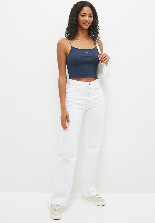Tommy Hilfiger - Tjw crp pointelle rib top - blue