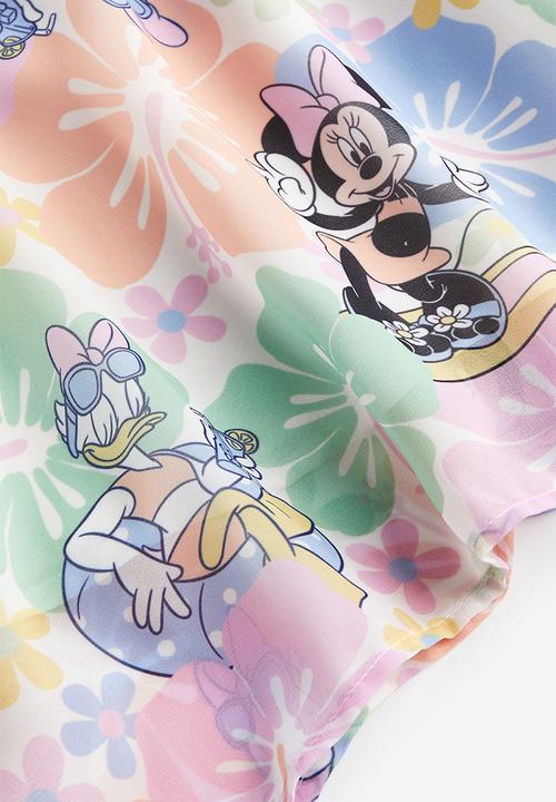 H&M - Asymmetric chiffon dress - light pink minnie mouse