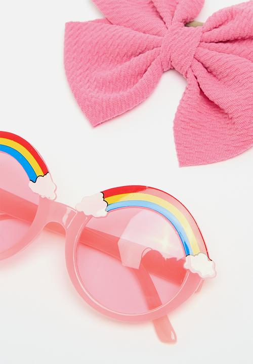 Pop Candy - Sunglass & bow hairclip set - pink