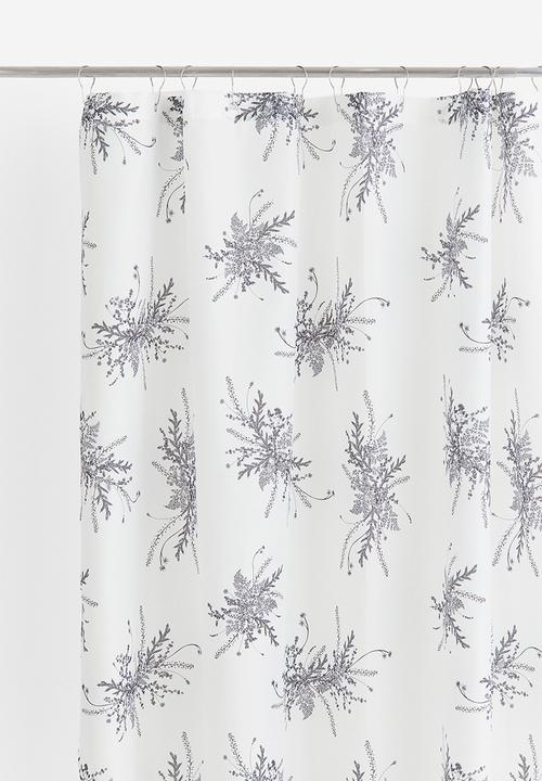 H&M - Printed shower curtain - white floral