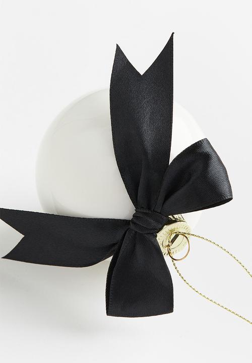 H&M - Glass christmas bauble with a bow - white