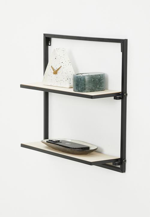 H&S - Ava wall shelf - natural & black
