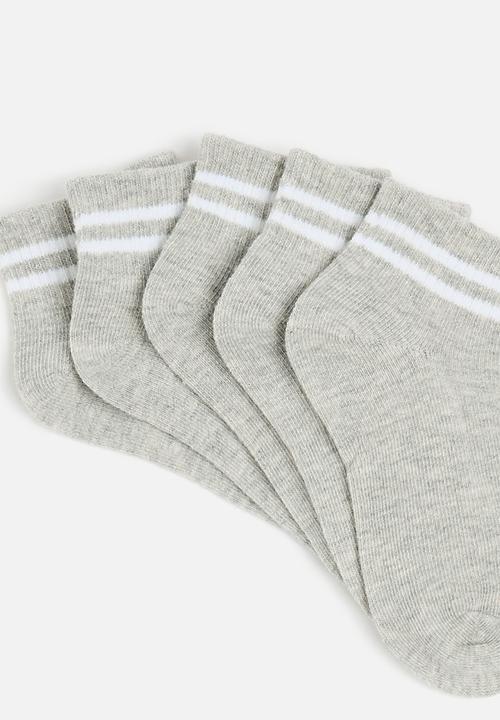 Pop Candy - 5 Pack ankle socks - grey