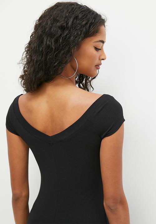 SISSY BOY - Olivier: Fitted Bling Logo Fashion Dress - Black