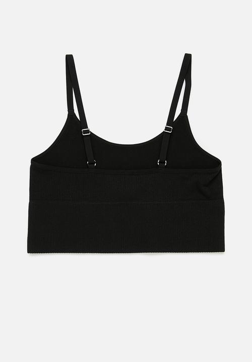 Tommy Hilfiger - Long line scoop bralette - black