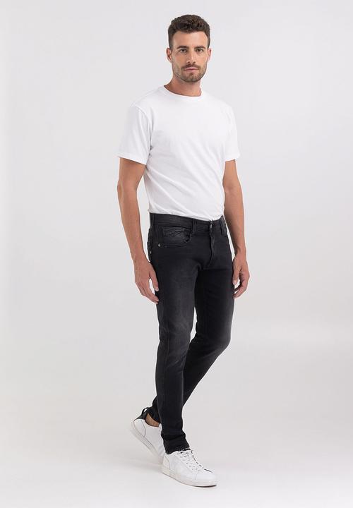Replay - Anbass 11 oz black power stretch denim - dark grey
