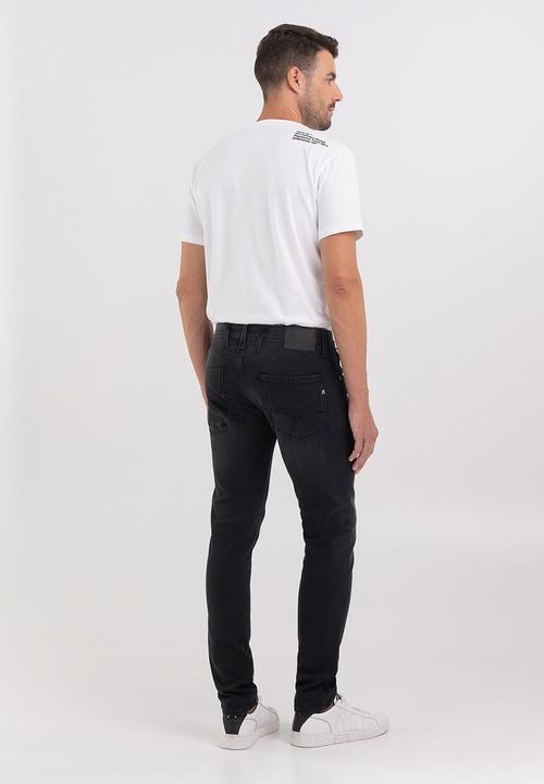 Replay - Anbass 11 oz black power stretch denim - dark grey