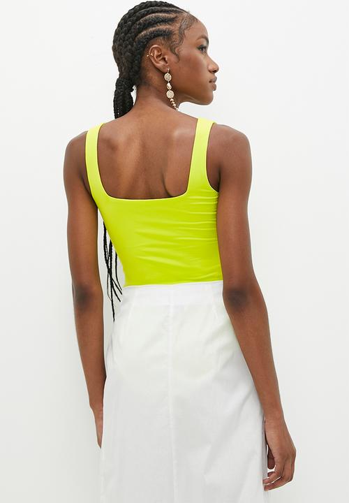 Superbalist - Square neck bodysuit - lime