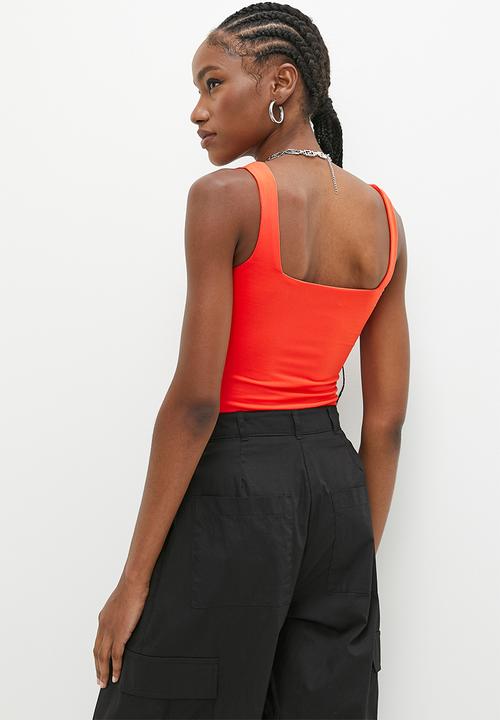 Superbalist - Square neck bodysuit - red