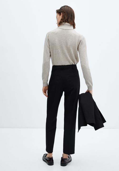 MANGO - Trousers boreal - black
