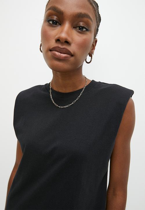 Superbalist - Shoulder detail dress - black