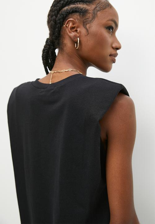 Superbalist - Shoulder detail dress - black