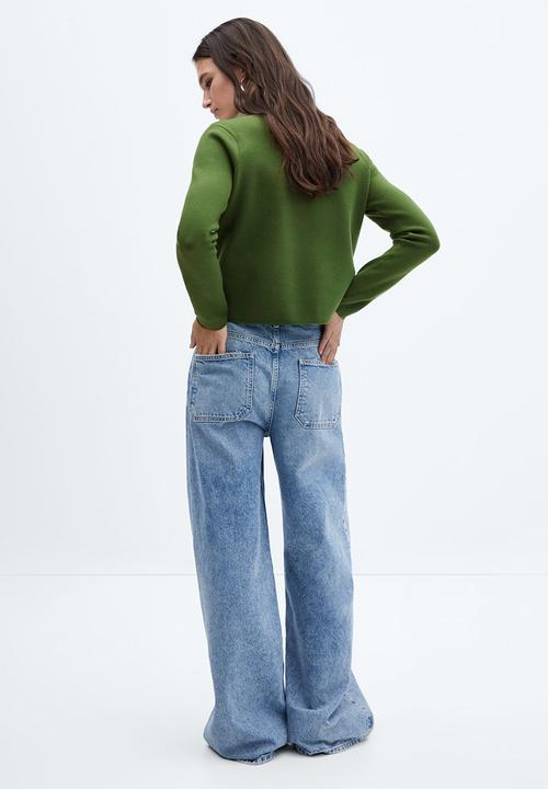 MANGO - Sweater chimney - green