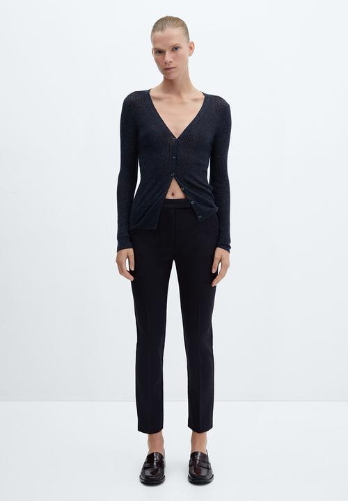 MANGO - Trousers warm - navy