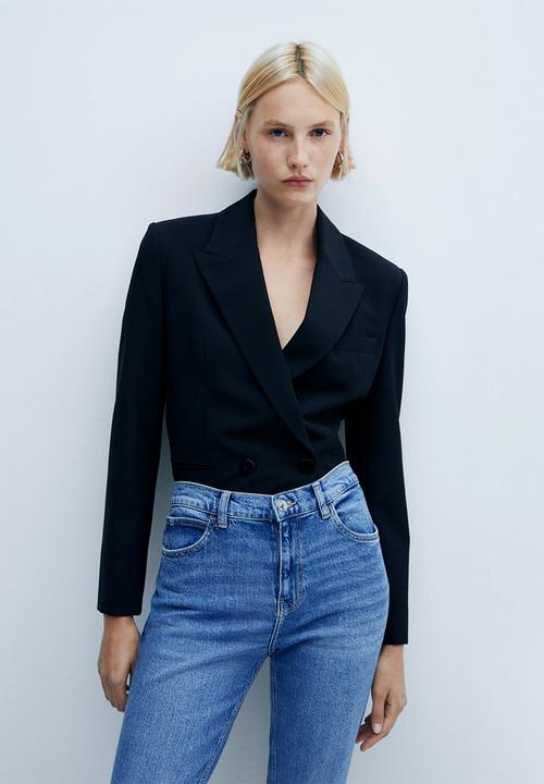 MANGO - Jeans newmom - open blue