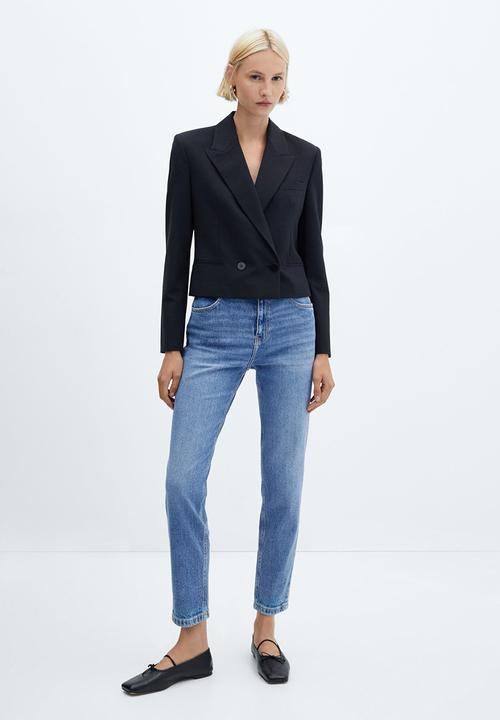 MANGO - Jeans newmom - open blue