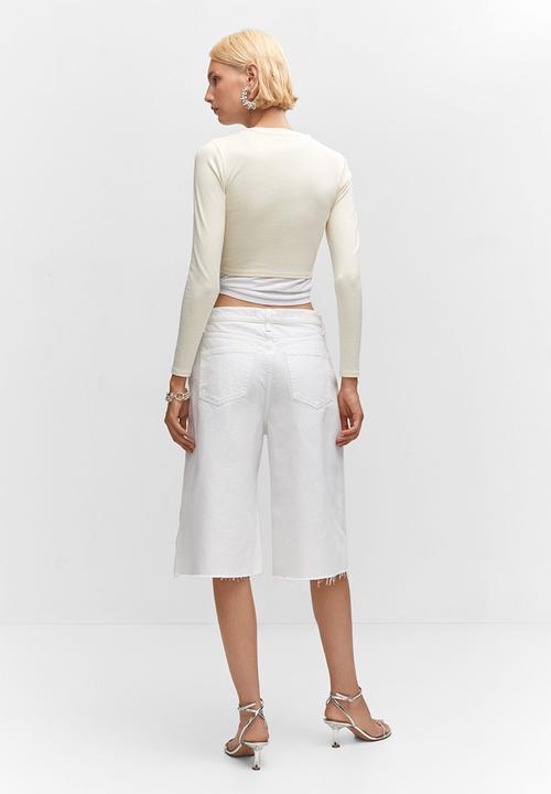MANGO - Bermuda shorts clair - white