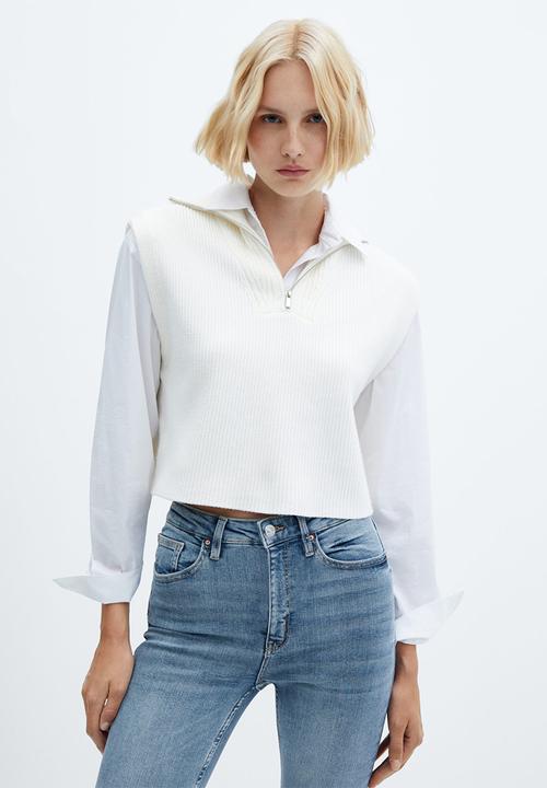 MANGO - Jeans abby - open blue