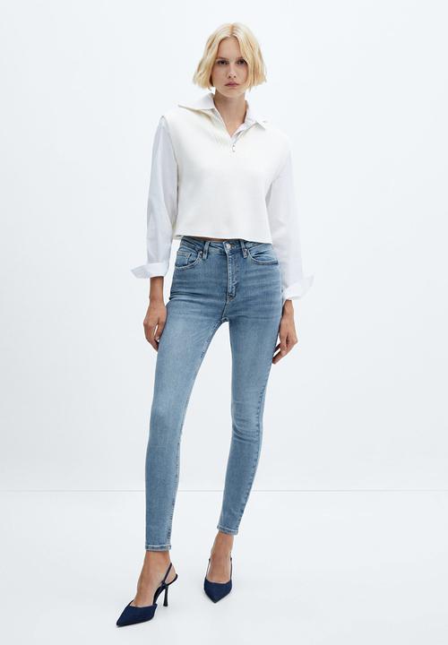 MANGO - Jeans abby - open blue