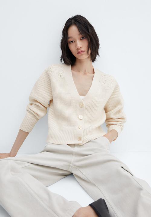 MANGO - Cardigan caracola - light beige