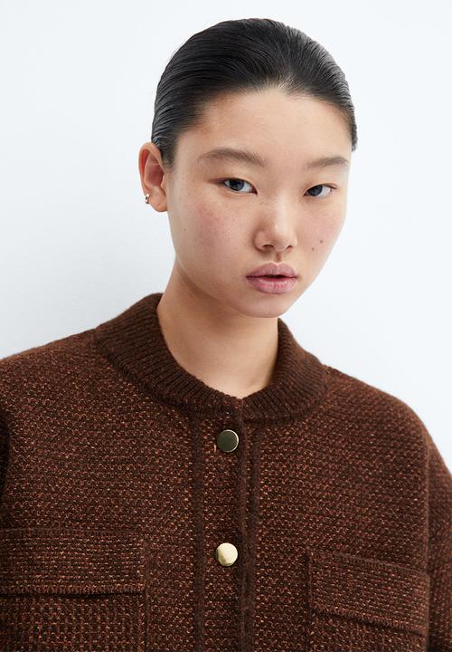 MANGO - Cardigan chase - brown