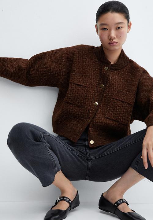 MANGO - Cardigan chase - brown