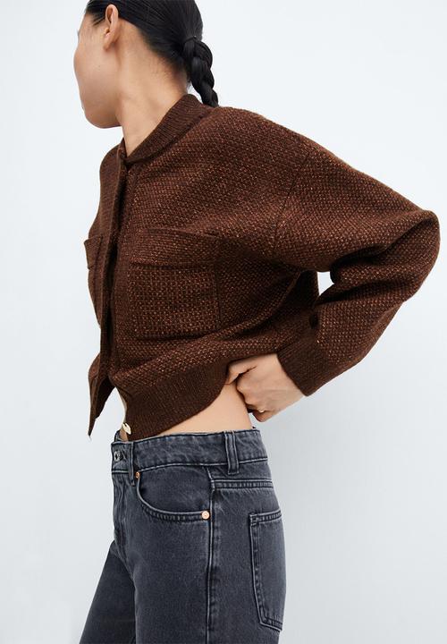MANGO - Cardigan chase - brown