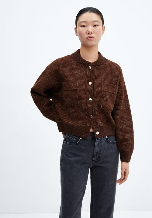 MANGO - Cardigan chase - brown