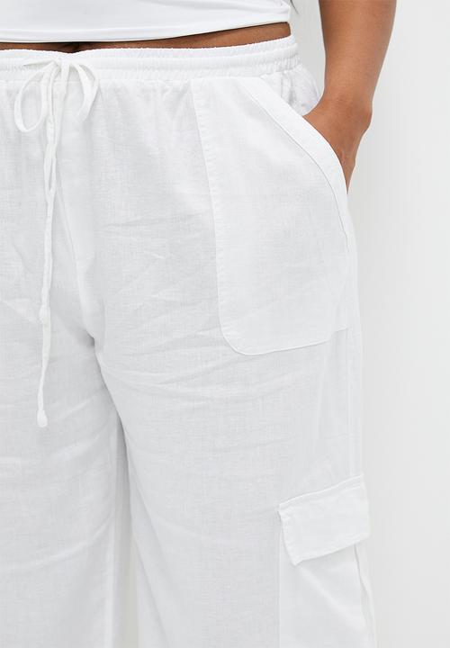 Cotton On - Plus Haven Utility Wide Leg Pant - White