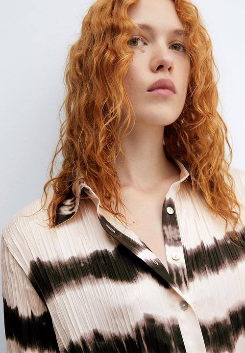 MANGO - Shirt beni - light beige
