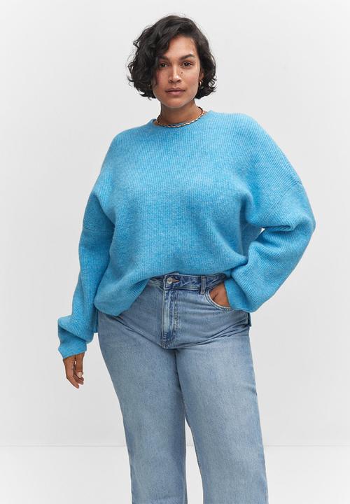 MANGO - Plus sweater raven - turquoise / aqua